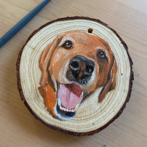 Personalised Pet Portrait wooden Hangings oil portrait pet portrait Valentines Day Mothers Day image 1