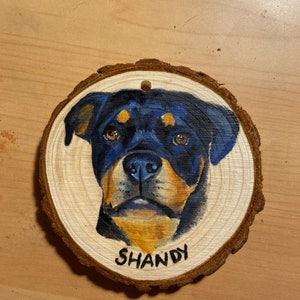 Personalised Pet Portrait wooden Hangings oil portrait pet portrait Valentines Day Mothers Day image 5