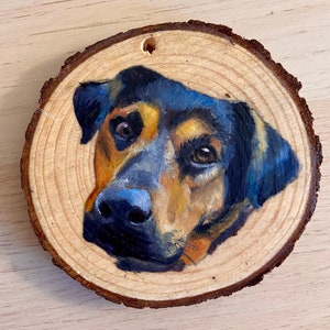 Personalised Pet Portrait wooden Hangings oil portrait pet portrait Valentines Day Mothers Day image 8