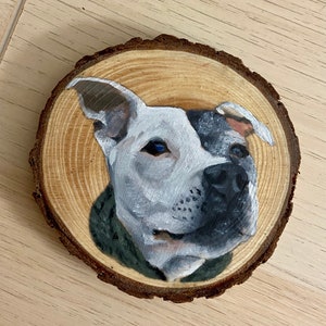 Personalised Pet Portrait wooden Hangings oil portrait pet portrait Valentines Day Mothers Day image 2