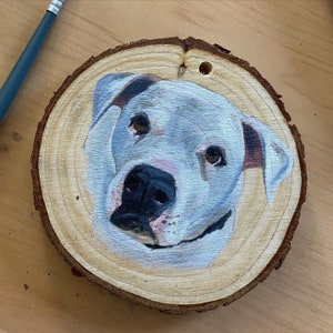 Personalised Pet Portrait wooden Hangings oil portrait pet portrait Valentines Day Mothers Day image 9