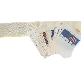 Custom Needlepoint Belt Design Kit — 18 Count BLANK Canvas, Full Charts & Instructions | Personalized Needlepoint Belt Pattern Kit