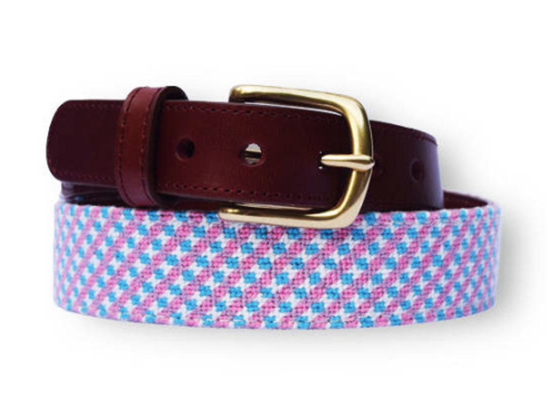 Needlepoint Belts, Needlepoint for Women / Teens Handmade Herringbone