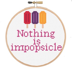 Needlepoint kit ornament stitch kit Popsicle Ornament  pattern digital 4&quot; ornament Kit PDF