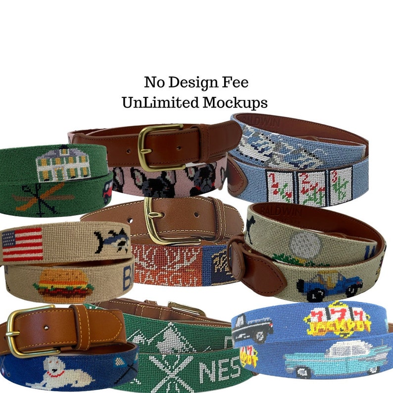 Needlepoint Belts Custom Finished Needlepoint Belt Hand Etsy