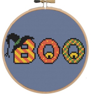 Needlepoint kit ornament stitch kit Halloween-Design digital 4" ornament PDF, 18 count needlepoint
