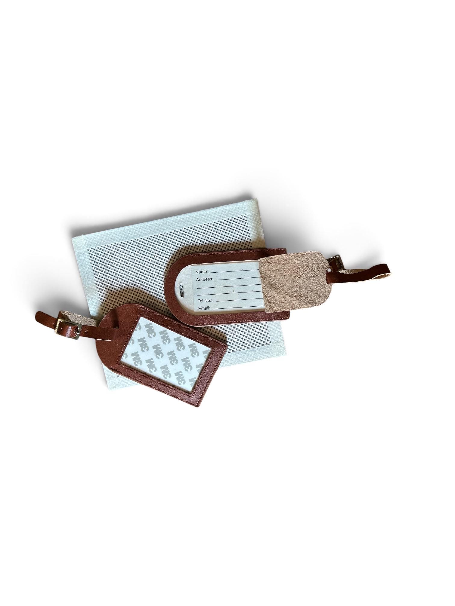 Needlepoint Luggage Tag Kit - DIY Self Finishing Tag with 18 Count Canvas and Needle Included, Blank Needlepoint Canvas for Travel Bag Tag