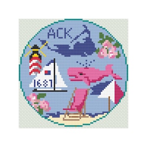 Nantucket  Ornament Kit- Nantucket 4&quot; Ornament pattern digital pattern PDF.