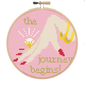 Needlepoint kit 14 count ornament stitch kit  Engagement Ornament Stitch Kit pattern digital 4" ornament Kit PDF