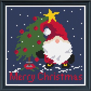 Nadelspitze Weihnachtswichtel, digitales Muster, 12fädiger Weihnachtswichtel, 15x15cm