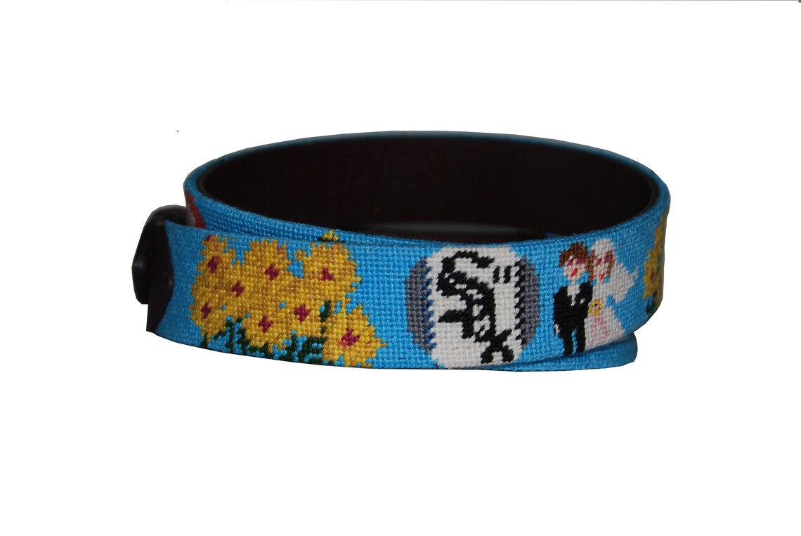 Needlepoint Belts Custom Finished Needlepoint Belt Hand Etsy