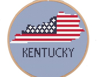 Stitch Kit - Kentucky State Needlepoint Pattern: (Digital Download)