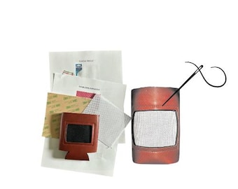 DIY Needlepoint Can Cooler kit-includes canvas, adhesive and full instructions with alphabet chart file