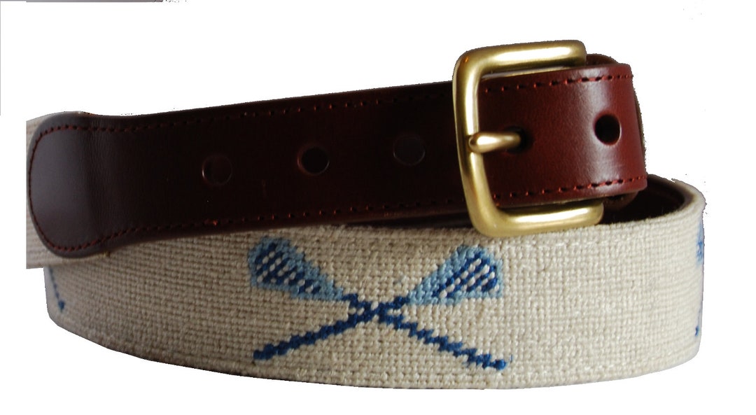 Lacrosse Needlepoint Belt for Women and Youth Lacrosse Sticks Etsy