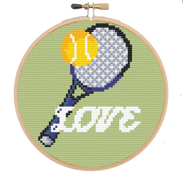 Needlepoint kits 18 count Crafts Kit ornament stitch kit Tennis pattern digital 4" ornament Kit PDF