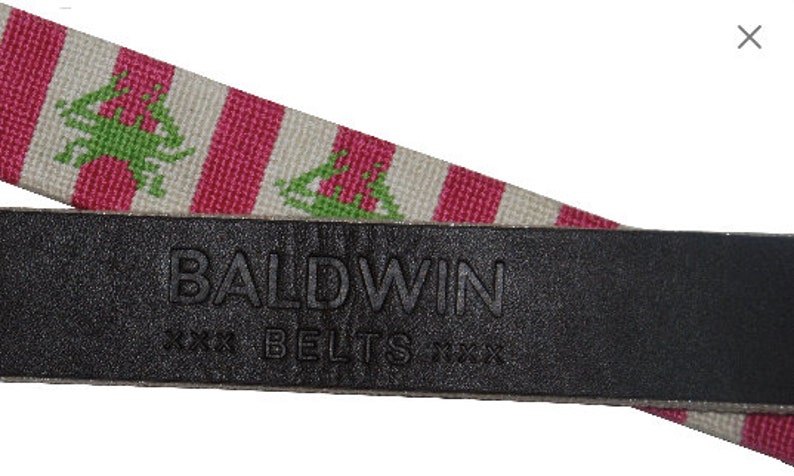 Belt needlepoint Women/'s custom belts crab design #shopforacause