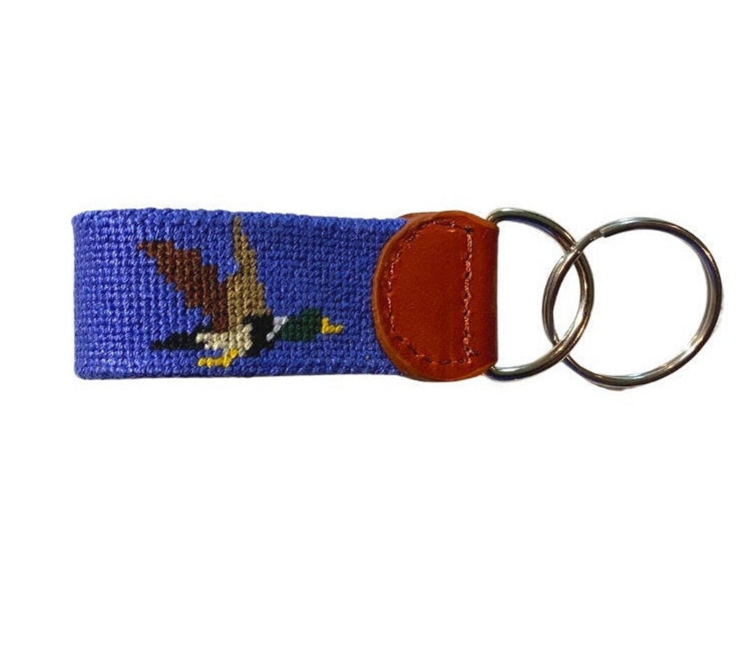 Keyfob Needlepoint Duck Lanyard Etsy