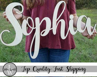 Custom Wood Name Sign - Wooden Name Sign - Nursery Name Sign - Name Wall Hanging - Baby Name Sign - Custom Wooden Name - Nursery Decor