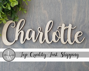 UNPAINTED Wooden Name Wall Hanging - Wooden Word - Name Sign