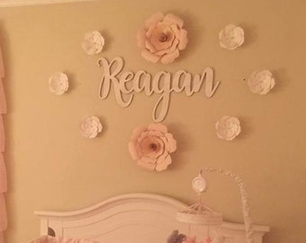 UNPAINTED Wooden Name Sign - Wooden Word - Name Wall Hanging - Crib Wall Hanging - Nursery Wall Name