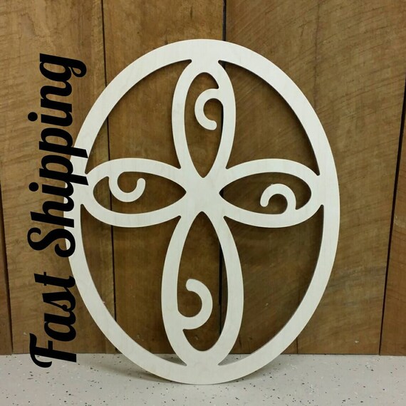 Wooden Cross Door Hanger 1 4 Thick Ready To Paint Image 0