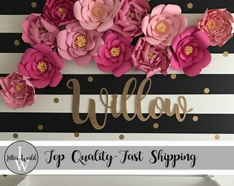 Nursery Wall Name - UNPAINTED Wooden Name Sign - Wooden Word - Baby Name Wall Hanging - Crib Decor