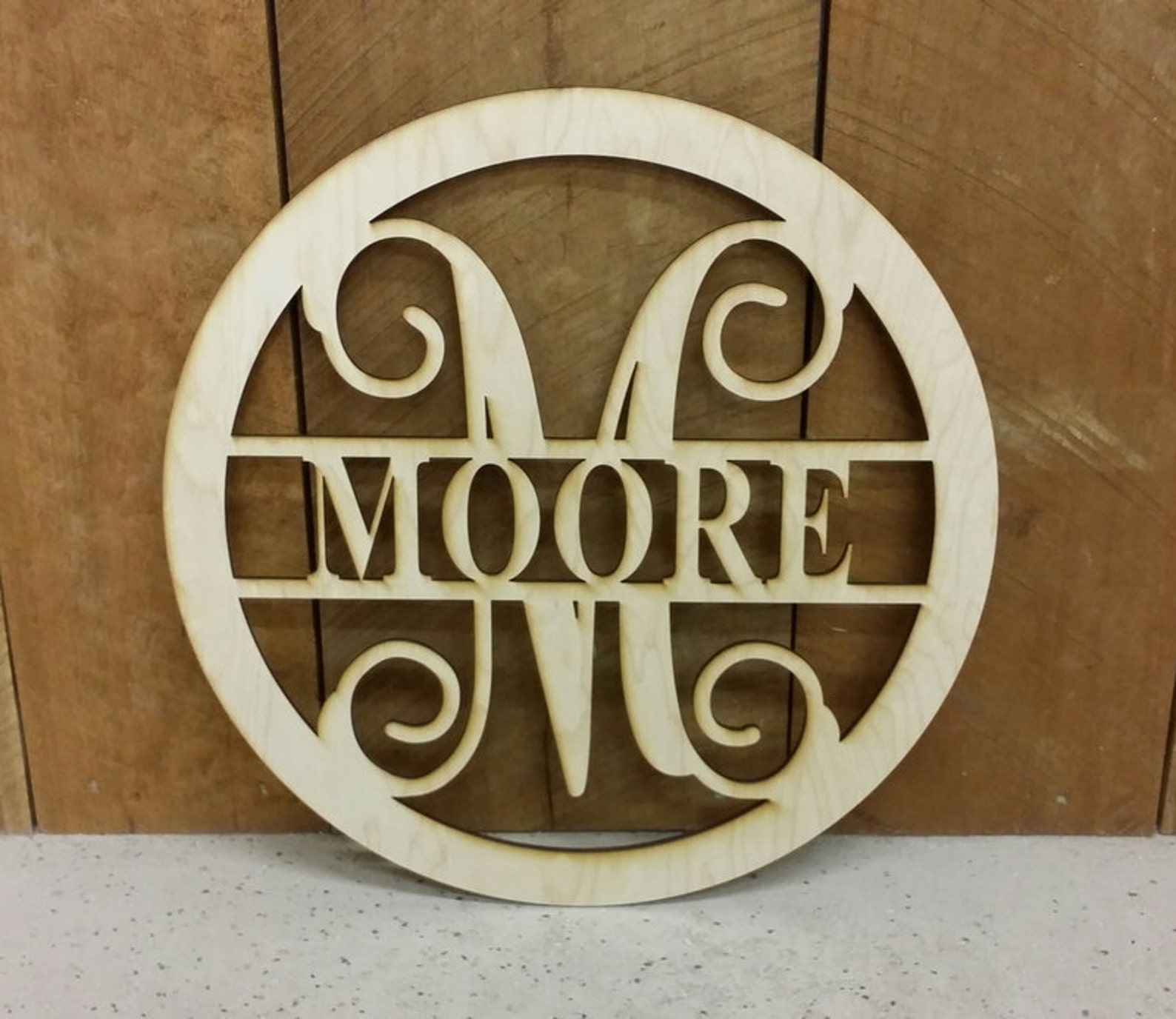 Family Name Sign Unpainted Wooden Monogram Wooden Name Etsy