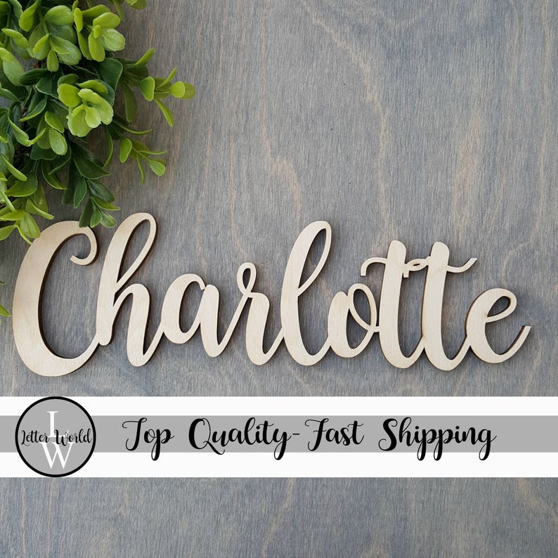 UNPAINTED Wooden Name Wall Hanging Wooden Word Name Sign Etsy