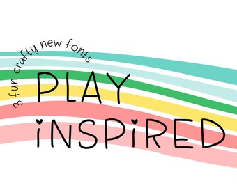 Play Inspired Trio Handwritten Crafty Fonts | TTF File