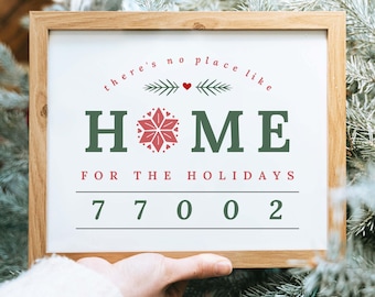There's No Place Like Home for the Holidays | Personalized Zip Code Holiday Decor