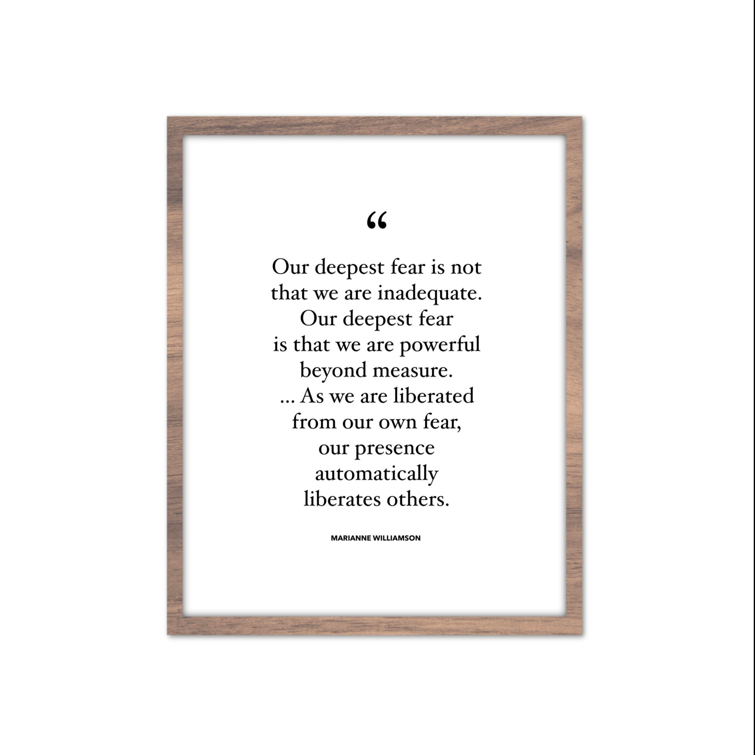 Our Deepest Fear By Marianne Williamson