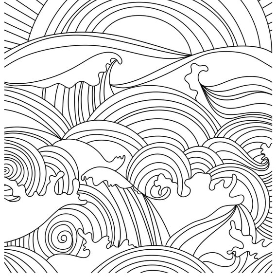 printable coloring pages of sunsets