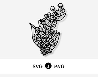 Hawthorn Flower | Illustrated Svg Png Digital Drawing Graphic | Craft & Cut Files | May Birth Flower | Missouri State Flower