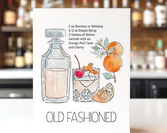 Old Fashioned Cocktail Paint Kit | Just Add Water Art Kit for Paint Party