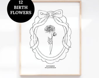 Birth Flower Printables