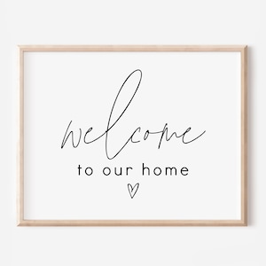 Welcome To Our Home Farmhouse Decor | Entryway Front Door Digital Printable