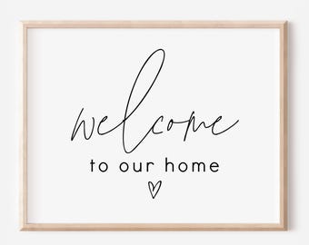 Welcome To Our Home Farmhouse Decor | Entryway Front Door Digital Printable
