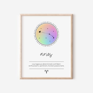 Círculo de Aries, Zodíaco, Gradiente de arco iris, Imprimible