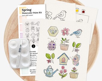 Spring Seasonal Paint Kit | All In One Art Set Gift, Family Paint Party, Creative Date Night