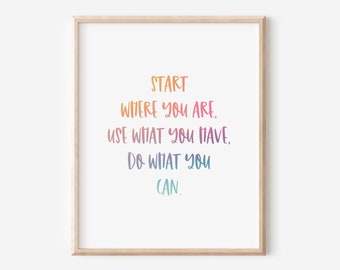 Start Where You Are | Quote Printable