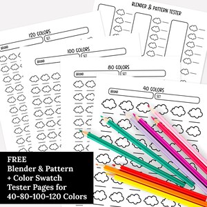 Unicorns & Rainbows Coloring Page | Digital Coloring Sheet | Magical Birthday Activity Game | Free Tester Blender Sheets image 7