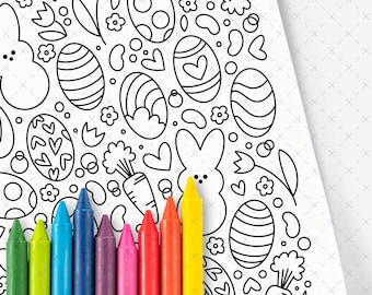Spring Celebration | Hand-Drawn Coloring Page Print & Color | Digital Printable