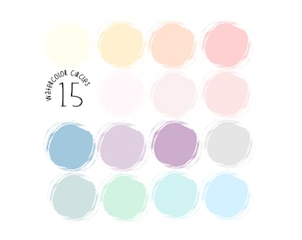 Pastel Watercolor Circle Icon Stickers | Instagram Highlights | Social Media Posts