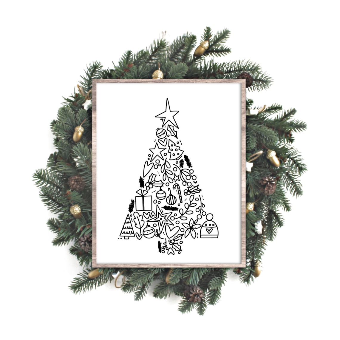 Christmas Countdown Advent Coloring Page Festive Decor | Etsy
