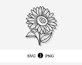Sunflower | Illustrated Svg Png Digital Graphic Files | Craft & Cut Files | Kansas State Flower