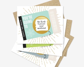 3 PK DIY Custom Text Scratch Off Merry Christmas Or Happy Holidays Gift Card | Personalized Gift Surprise Ticket Voucher