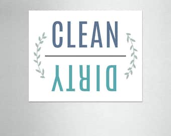 Clean or Dirty Flip Dishwasher Magnet Sign| 8 Style Options | 4.25X5.5"