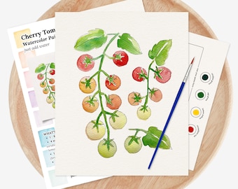 Cherry Tomato Vine Paint Kit | All In One Garden Art Set Gift for Date Night