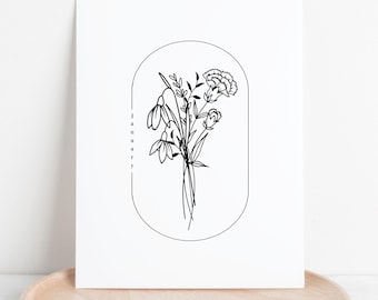 Birth Flower Printables