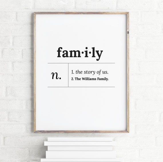 Last Name Sign Custom Name Sign Dictionary Family Definition